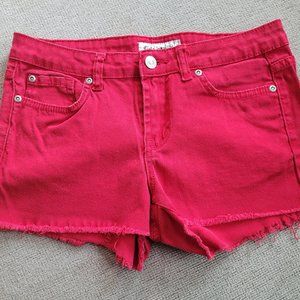 Cielo Red cutoff shorts, size M